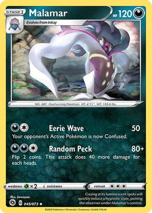 Malamar 045/73  - Reverse Holofoil Champions Path - Uncommon