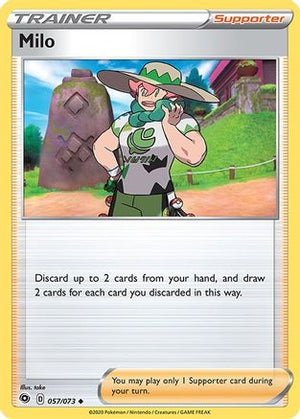 Milo 057/73  - Reverse Holofoil Champions Path - Uncommon