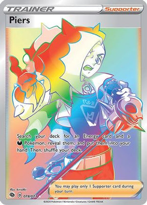 Piers (Secret) 078/73  - Holofoil Champions Path - Secret Rare