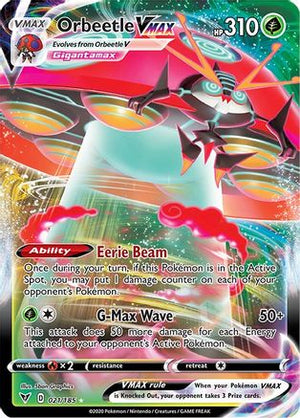 Orbeetle VMAX 021/185  - Holofoil SWSH04 Vivid Voltage - Ultra Rare