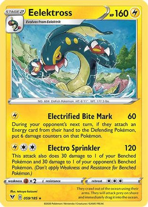 Eelektross 059/185  - Reverse Holofoil SWSH04 Vivid Voltage - Rare
