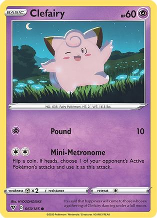 Clefairy 063/185  SWSH04 Vivid Voltage - Common