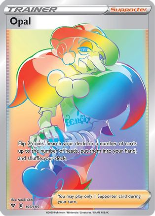 Opal (Secret) 197/185  - Holofoil SWSH04 Vivid Voltage - Secret Rare
