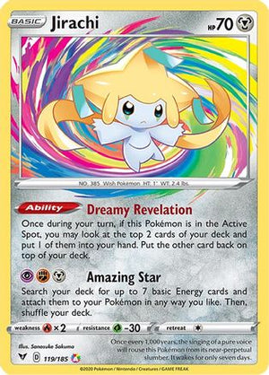 Jirachi 119/185  - Holofoil SWSH04 Vivid Voltage - Amazing Rare