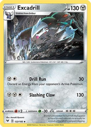 Excadrill 122/185  - Reverse Holofoil SWSH04 Vivid Voltage - Uncommon