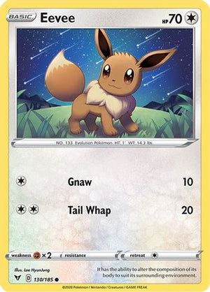 Eevee 130/185  - Reverse Holofoil SWSH04 Vivid Voltage - Common
