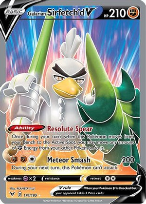 Galarian Sirfetch'd V (Full Art) 174/185  - Holofoil SWSH04 Vivid Voltage - Ultra Rare