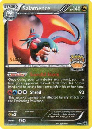 Salamence (Regional Championships) [Staff] 008/20  - Reverse Holofoil League & Championship Cards - Promo