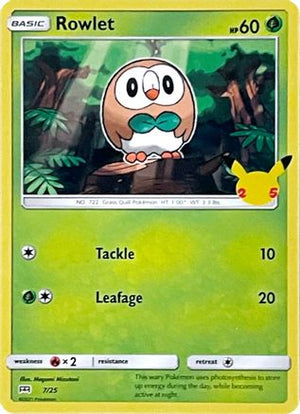 Rowlet 007/25  McDonalds 25th Anniversary Promos - Promo