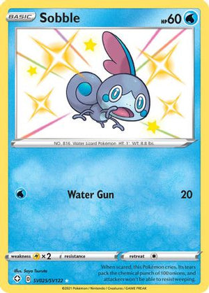 Sobble SV025/SV122  - Holofoil Shining Fates Shiny Vault - Shiny Holo Rare