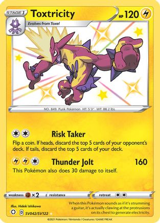 Toxtricity SV042/SV122  - Holofoil Shining Fates Shiny Vault - Shiny Holo Rare