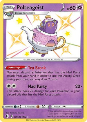Polteageist SV053/SV122  - Holofoil Shining Fates Shiny Vault - Shiny Holo Rare