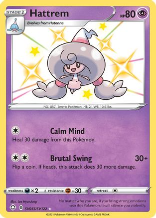 Hattrem SV055/SV122  - Holofoil Shining Fates Shiny Vault - Shiny Holo Rare
