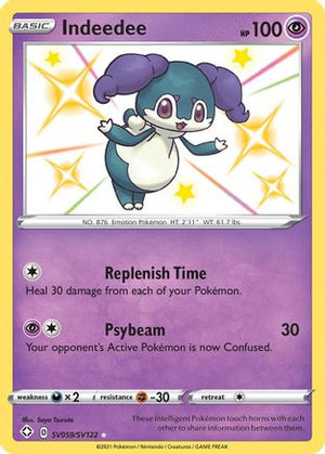 Indeedee SV059/SV122  - Holofoil Shining Fates Shiny Vault - Shiny Holo Rare