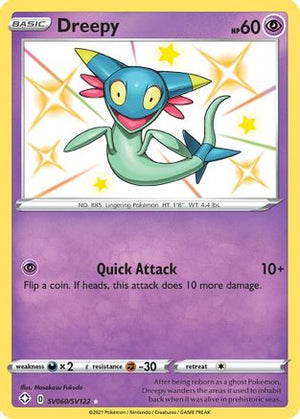 Dreepy SV060/SV122  - Holofoil Shining Fates Shiny Vault - Shiny Holo Rare