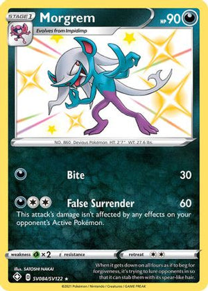 Morgrem SV084/SV122  - Holofoil Shining Fates Shiny Vault - Shiny Holo Rare