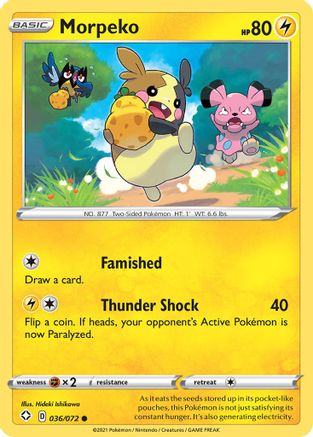 Morpeko (036) (036) 036/072  - Reverse Holofoil Shining Fates - Common