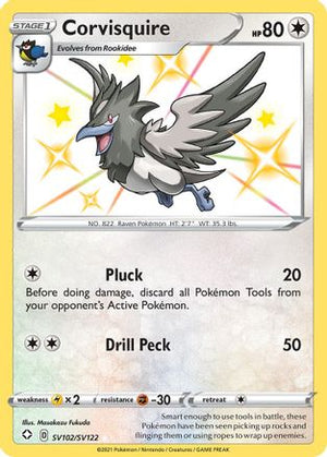 Corvisquire SV102/SV122  - Holofoil Shining Fates Shiny Vault - Shiny Holo Rare