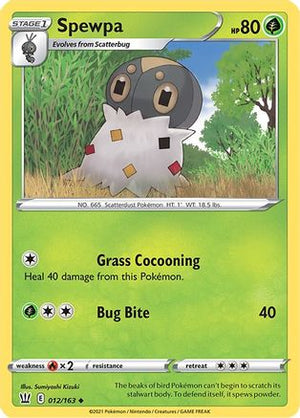 Spewpa 012/163  SWSH05 Battle Styles - Uncommon