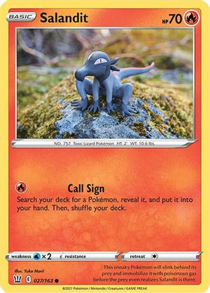 Salandit 027/163  SWSH05 Battle Styles - Common
