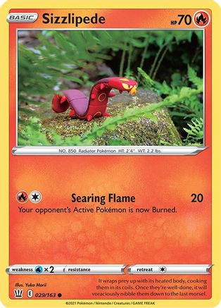 Sizzlipede 029/163  SWSH05 Battle Styles - Common