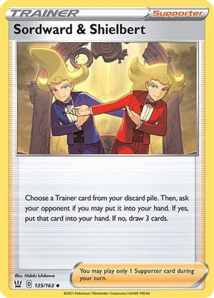 Sordward & Shielbert 135/163  - Reverse Holofoil SWSH05 Battle Styles - Uncommon