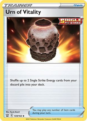 Urn of Vitality 139/163  SWSH05 Battle Styles - Uncommon