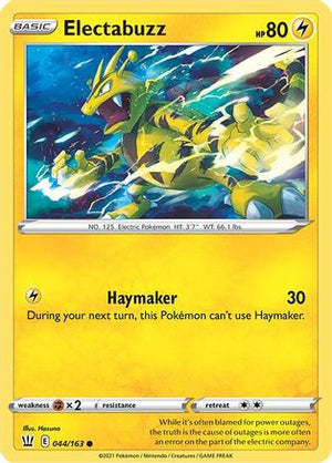 Electabuzz 044/163  SWSH05 Battle Styles - Common