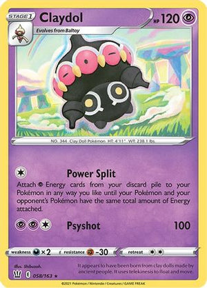 Claydol 058/163  SWSH05 Battle Styles - Rare