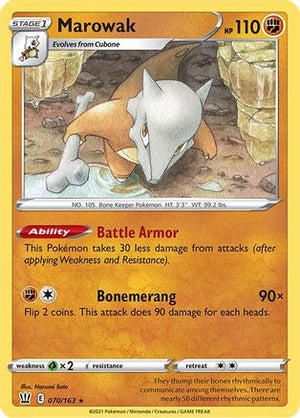 Marowak 070/163  SWSH05 Battle Styles - Rare