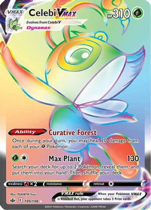 Celebi VMAX (Secret) 199/198  - Holofoil SWSH06 Chilling Reign - Secret Rare