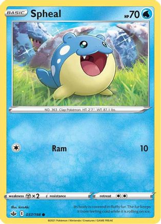 Spheal 037/198  SWSH06 Chilling Reign - Common