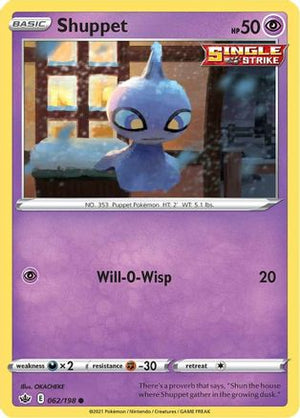 Shuppet 062/198  SWSH06 Chilling Reign - Common