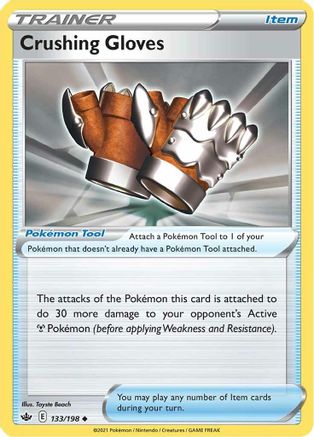 Crushing Gloves 133/198  SWSH06 Chilling Reign - Uncommon