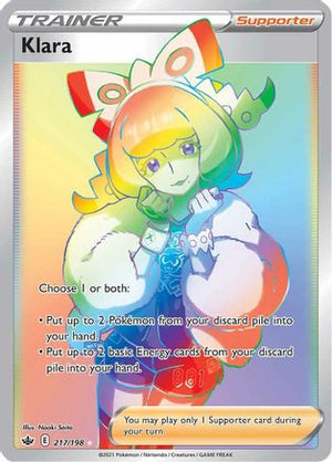 Klara (Secret) 217/198  - Holofoil SWSH06 Chilling Reign - Secret Rare