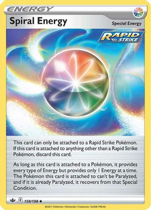 Spiral Energy 159/198  - Reverse Holofoil SWSH06 Chilling Reign - Uncommon