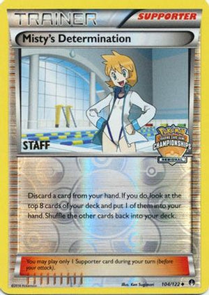 Misty's Determination (Regional Championships) [Staff] 104/122  - Reverse Holofoil League & Championship Cards - Promo