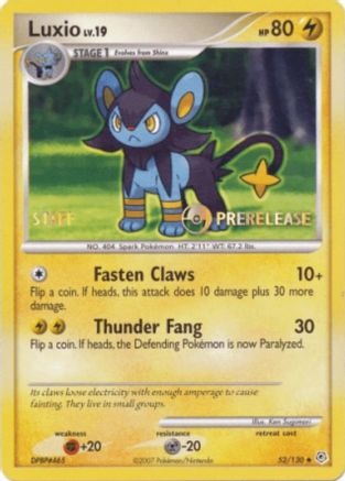 Luxio (Prerelease) [Staff] 052/130  Nintendo Promos - Promo