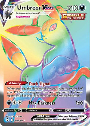 Umbreon VMAX (Secret) 214/203  - Holofoil SWSH07 Evolving Skies - Secret Rare