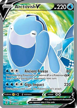 Arctovish V (Full Art) 176/203  - Holofoil SWSH07 Evolving Skies - Ultra Rare