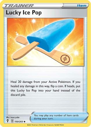 Lucky Ice Pop 150/203  - Reverse Holofoil SWSH07 Evolving Skies - Uncommon