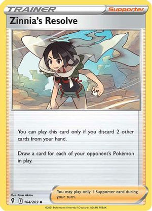 Zinnia's Resolve 164/203  SWSH07 Evolving Skies - Uncommon