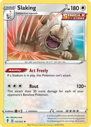 Slaking 131/203  - Holofoil SWSH07 Evolving Skies - Holo Rare