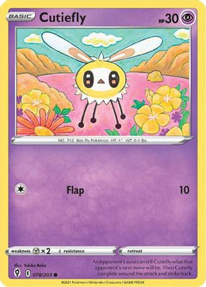 Cutiefly 078/203  SWSH07 Evolving Skies - Common