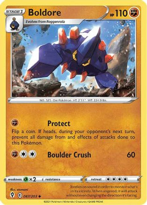 Boldore 087/203  - Reverse Holofoil SWSH07 Evolving Skies - Uncommon