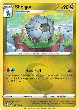 Shelgon 108/203  SWSH07 Evolving Skies - Uncommon