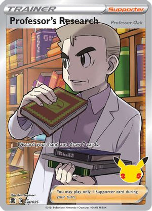 Professor's Research (Full Art) 024/025  - Holofoil Celebrations - Ultra Rare