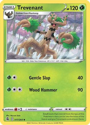 Trevenant 017/264  - Reverse Holofoil SWSH08 Fusion Strike - Uncommon