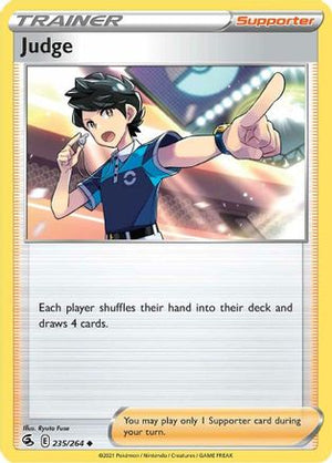 Judge 235/264  - Reverse Holofoil SWSH08 Fusion Strike - Uncommon