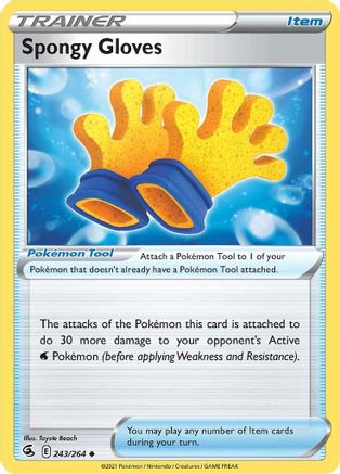 Spongy Gloves 243/264  SWSH08 Fusion Strike - Uncommon